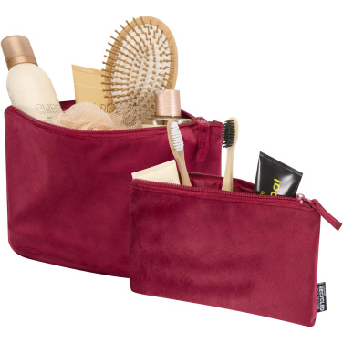 Logotrade promotional item picture of: Swift GRS recycled velvet toiletry bag set